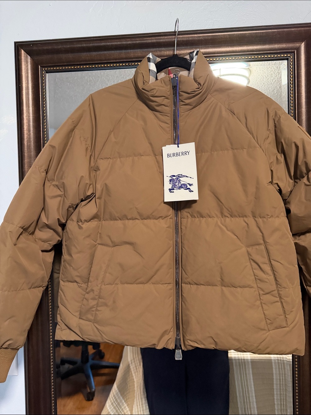 Burberry Camel/Tan Quilted Puffer Jacket